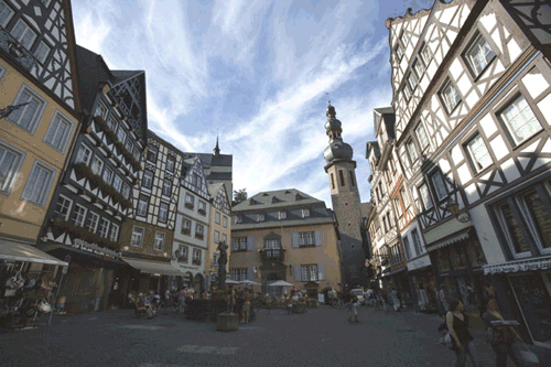 La piazza della citt di Colmar